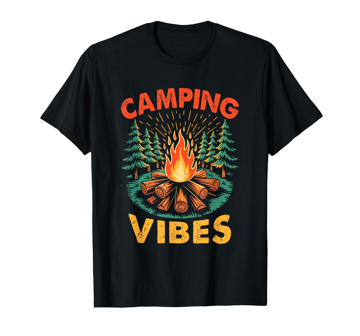 Camping Vibes Nature Lover Camper Camping Day Men Women T-Shirt