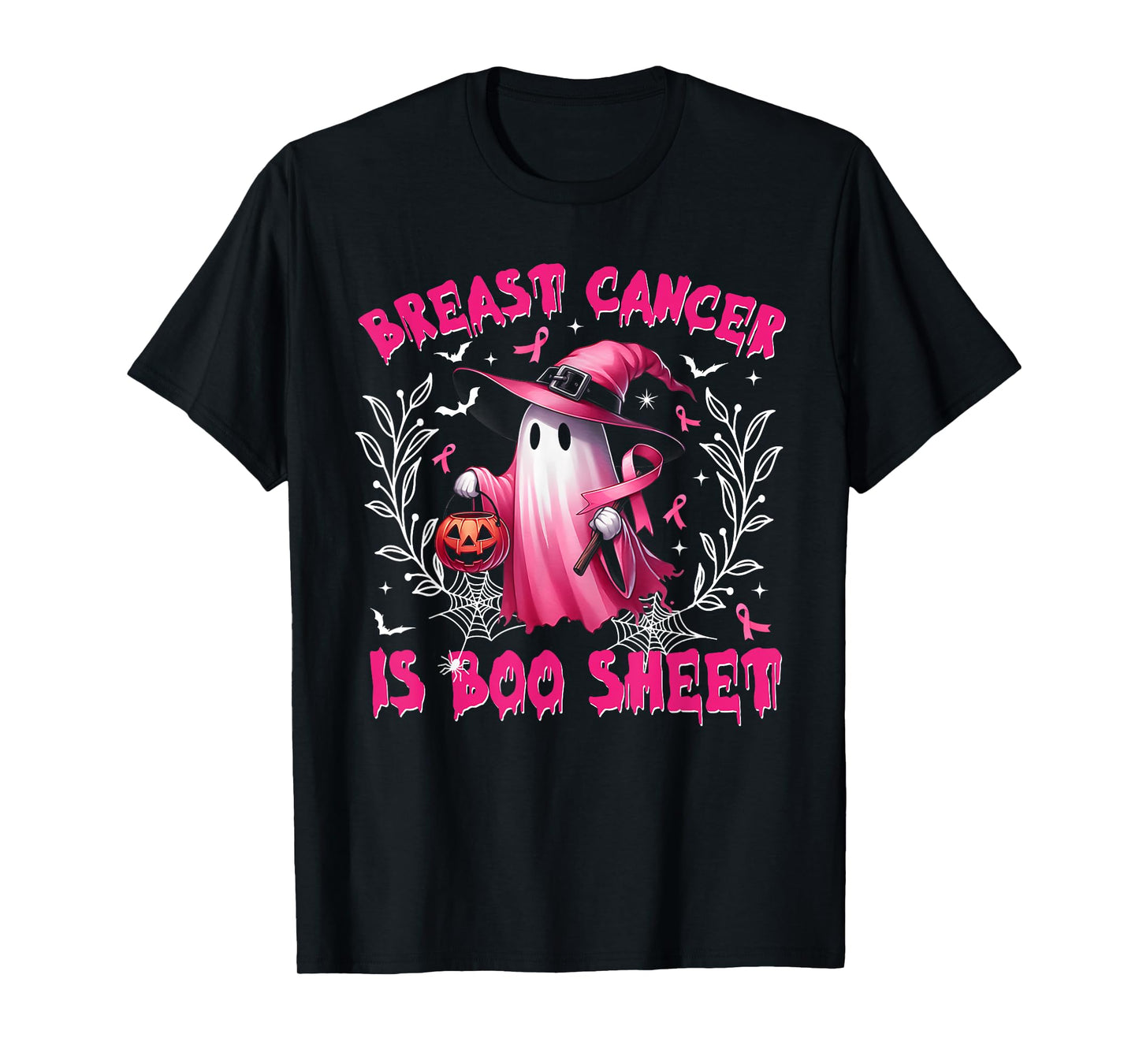Breast Cancer Is Boo Sheet Halloween Breast Cancer Awareness T-Shirt