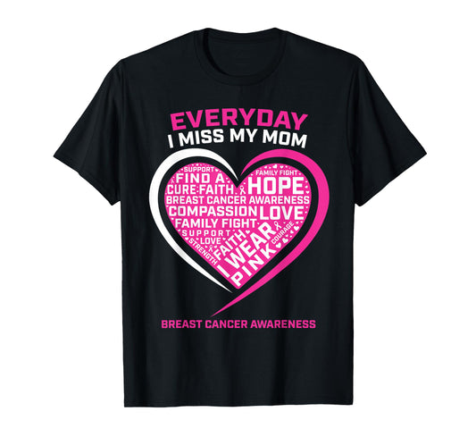 Remembrance In Memory Of My Mom Pink Breast Cancer Awareness T-Shirt