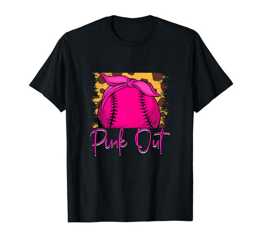 Pink Out Softball Breast Cancer Awareness T-Shirt