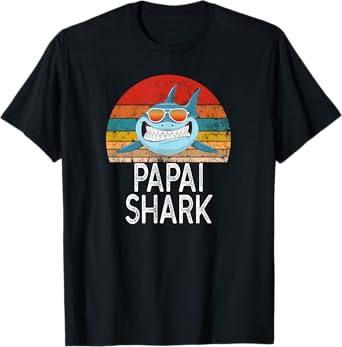 Papai Shark Portuguese Daddy Funny T-Shirt