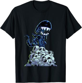 Aliens Xenomorph In Skull Mountain Big Chest Chibi Poster T-Shirt