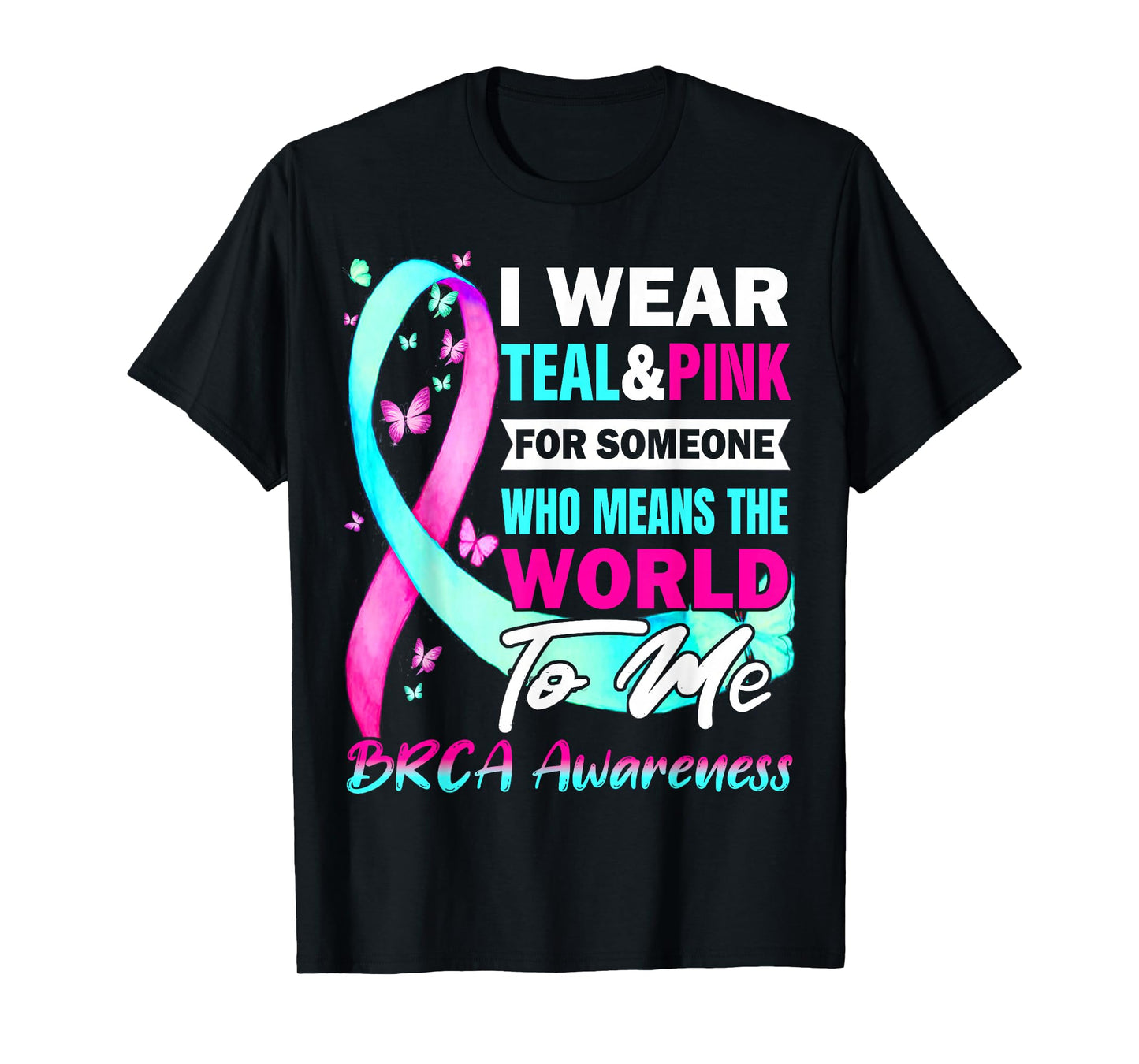 BRCA Awareness Breast and Ovarian Cancer Support T-Shirt
