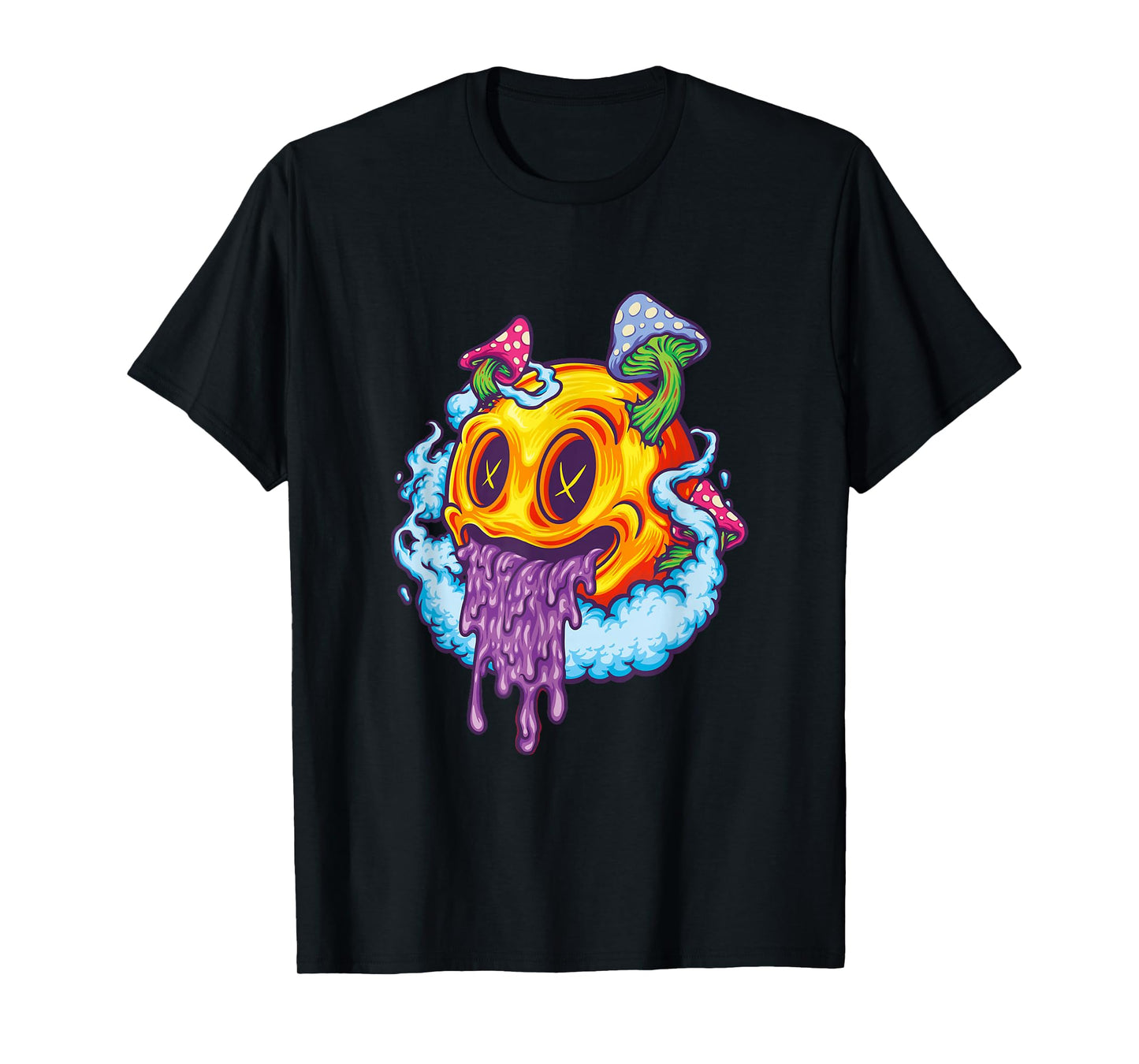 Goblincore Aesthetic Grunge Fungi Mushroom Skull T-Shirt
