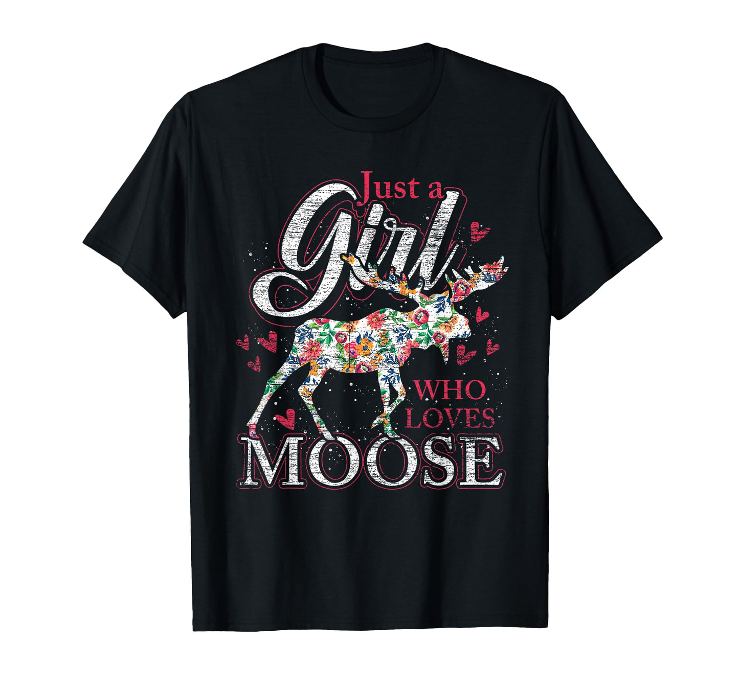 Nur ein Mädchen das Elche liebt Sweden Animal Vintage Elk T-Shirt