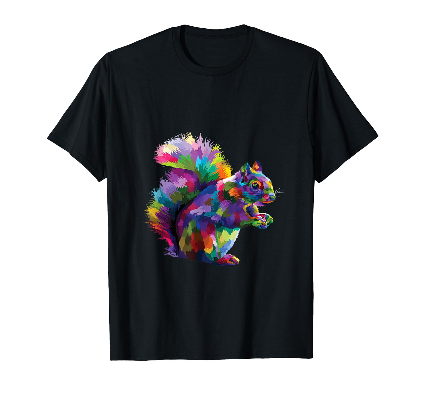 Cute Rainbow Squirrel Vibrant Forest Squirrel Tribute T-Shirt