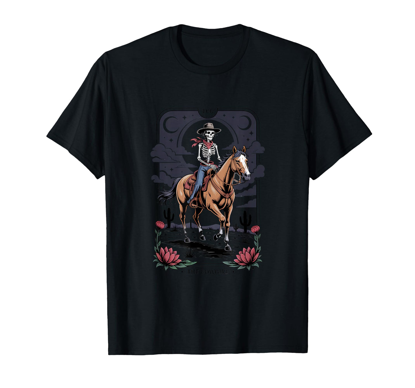 The Cowgirl Skeleton Tarot Design T-Shirt