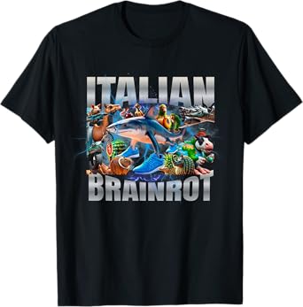 Tralalero Tralala Bootleg Brainrot Italian Brainrot Meme T-Shirt