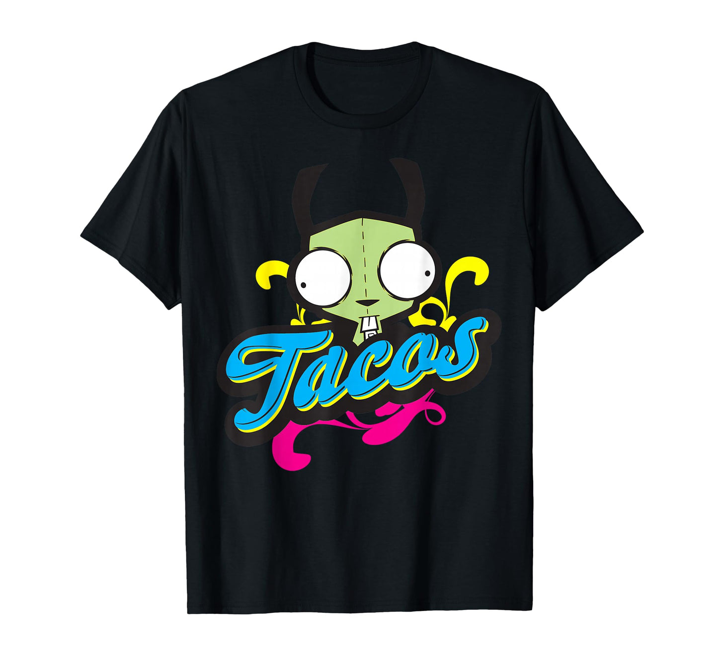 Invader Zim Gir Taco Bold Text T-Shirt