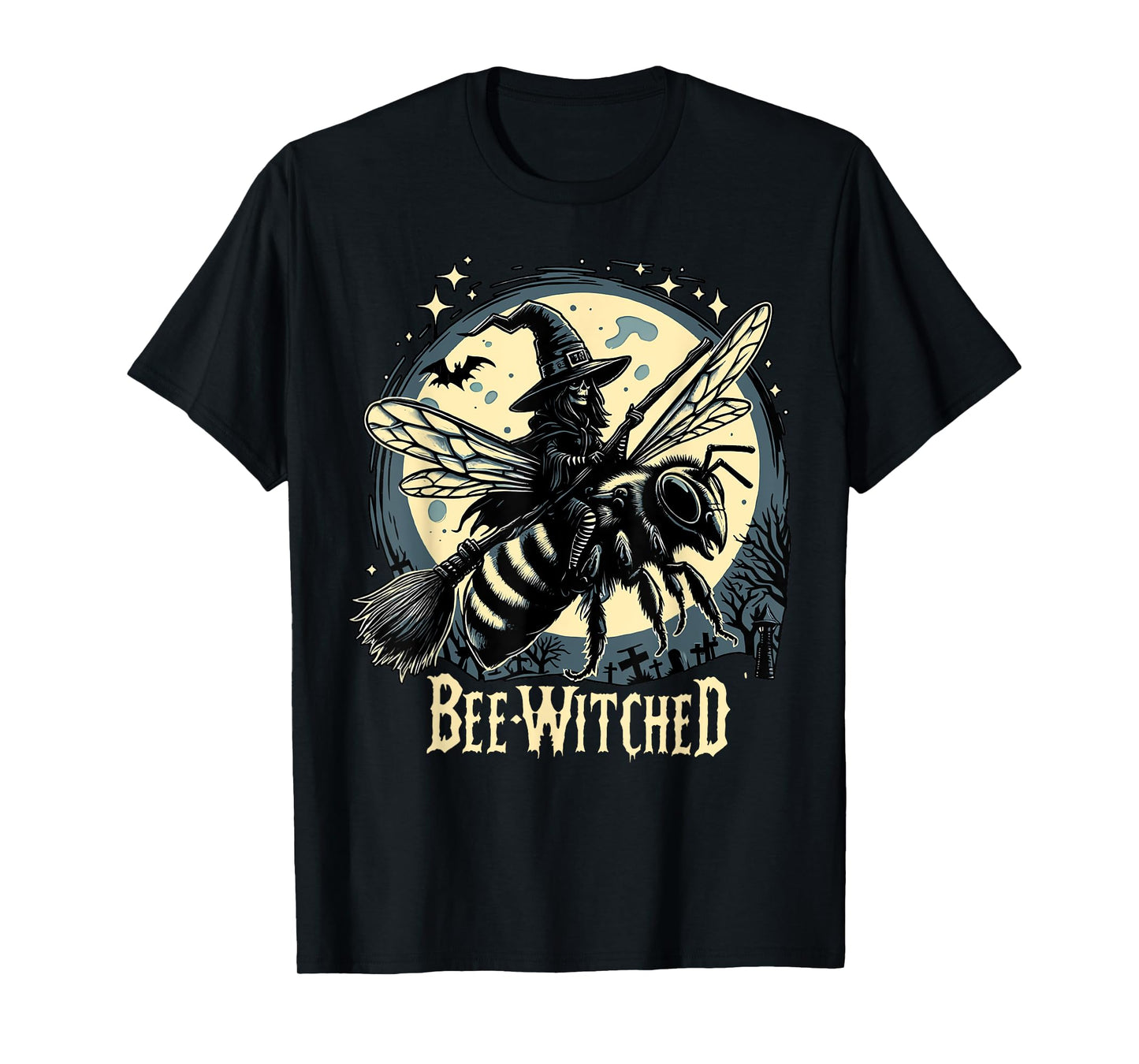 Bee Witched Halloween Skeleton Spooky Beekeeper Lover T-Shirt