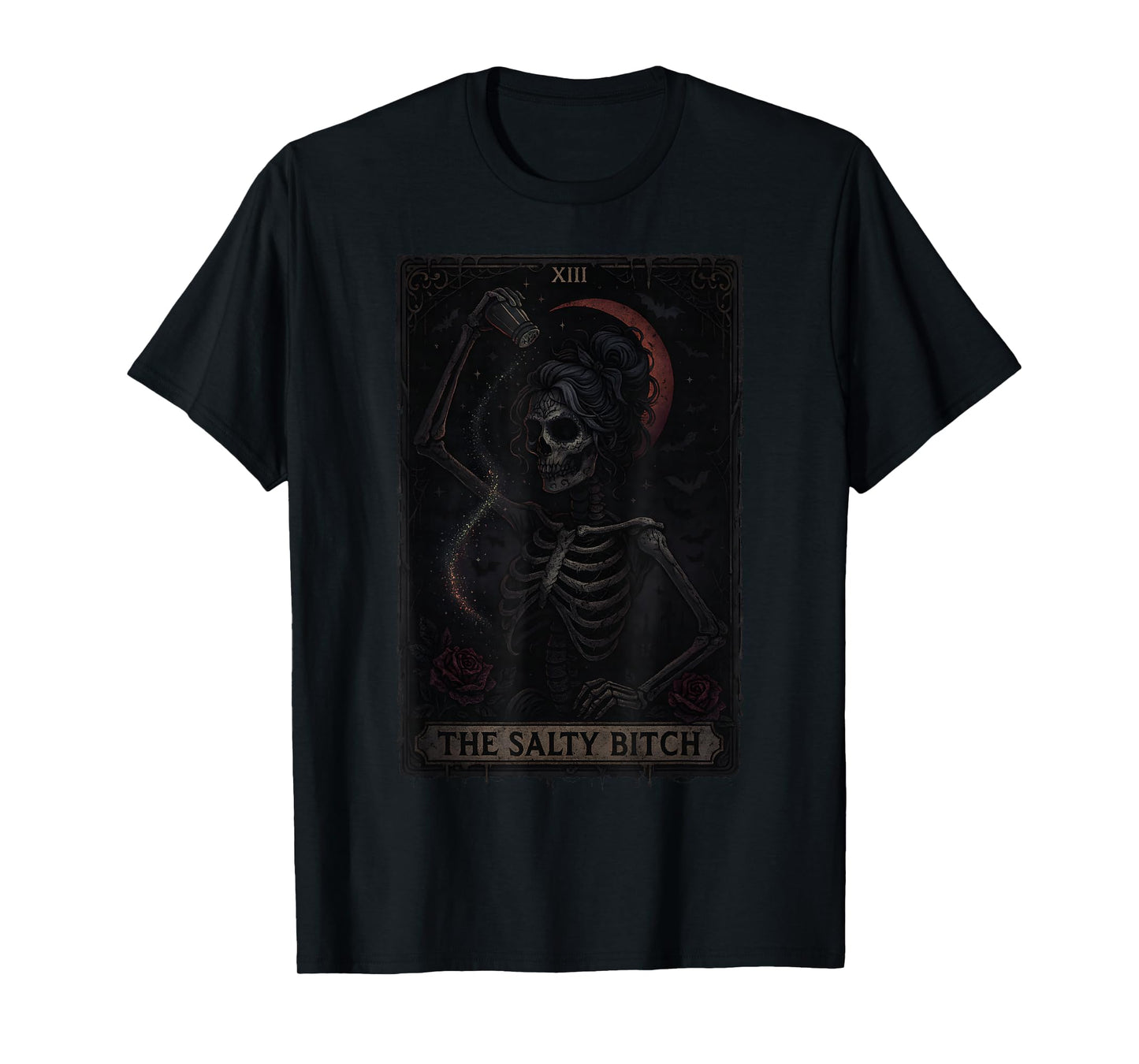 The Salty Bitch Tarot Card Skeleton T-Shirt