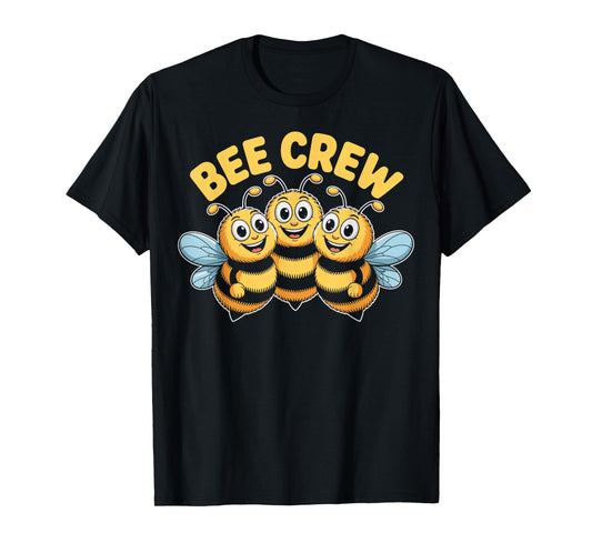 Bee Crew Cute Cartoon Bumblebee Pollen Apiarist Beehive T-Shirt