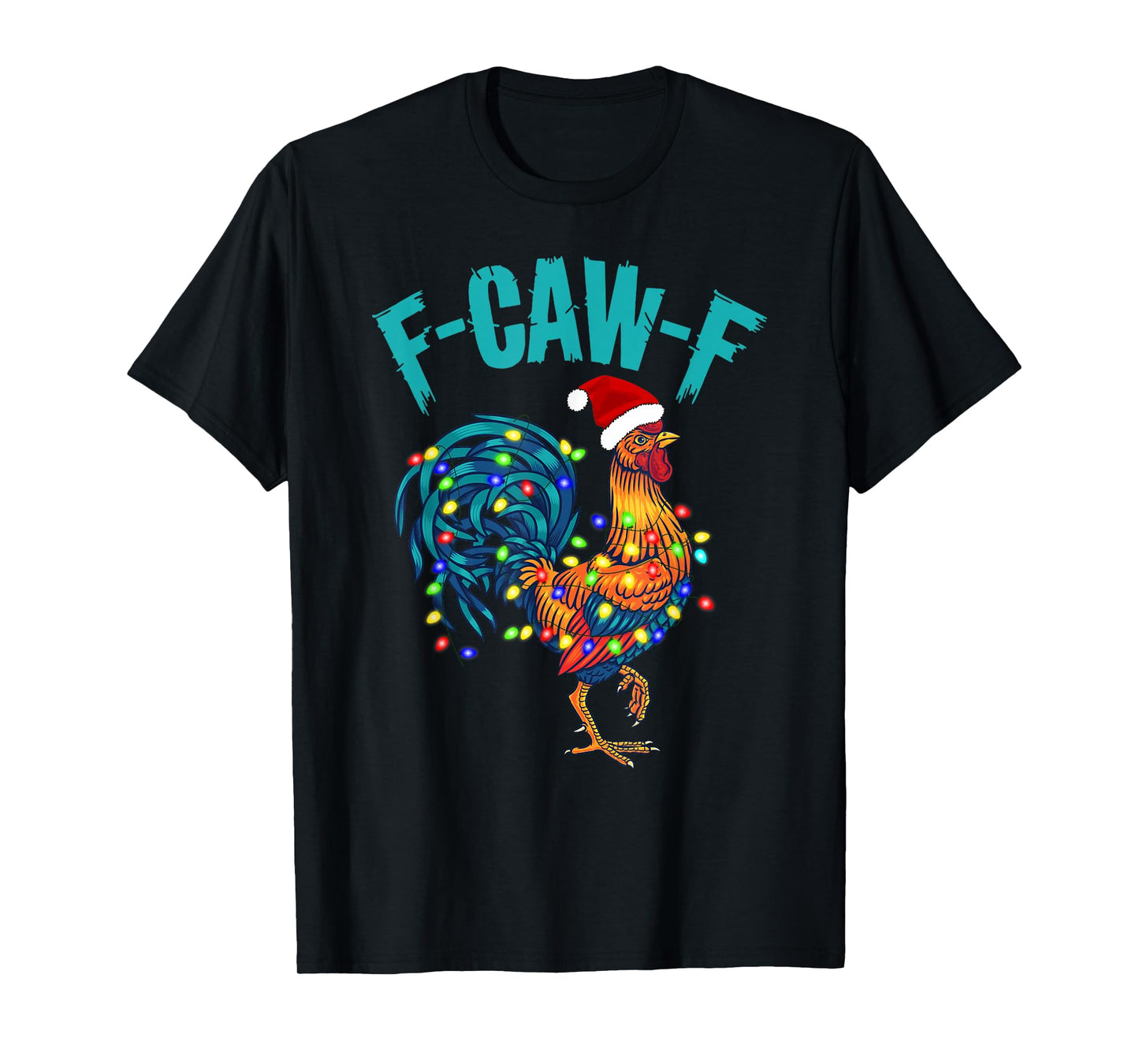 F-Caw-F Funny Chicken Humor Rooster Meme Christmas Pajamas T-Shirt