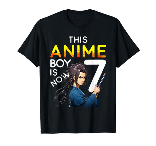 This Anime Boy Is Now 7 Years Old 7th Birthday Kawaii Kids T-Shirt