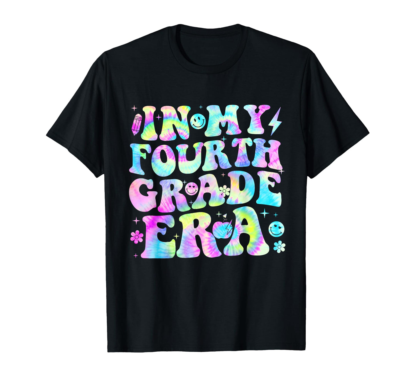 Groovy In My Fourth Grade Era First Day 4th Grade Tie Dye T-Shirt