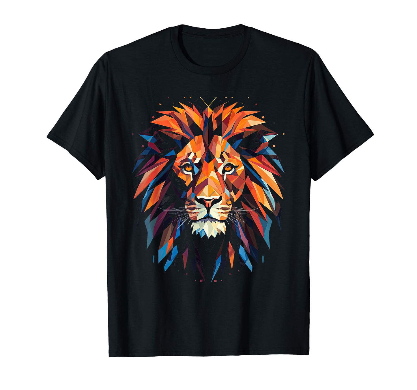 Lion colorful lions King Of Animals From Africa Polygon T-Shirt