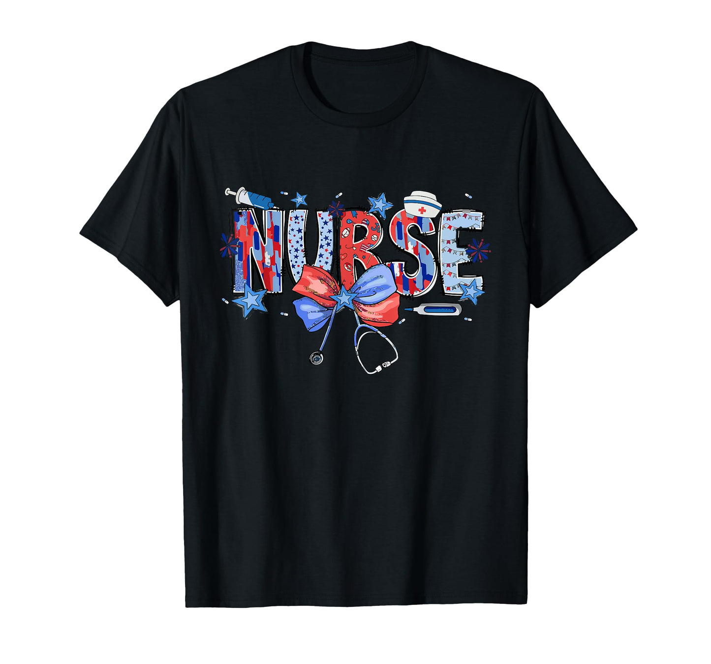 4th of July Nurse American Flag Fourth Of July Nurse T-Shirt