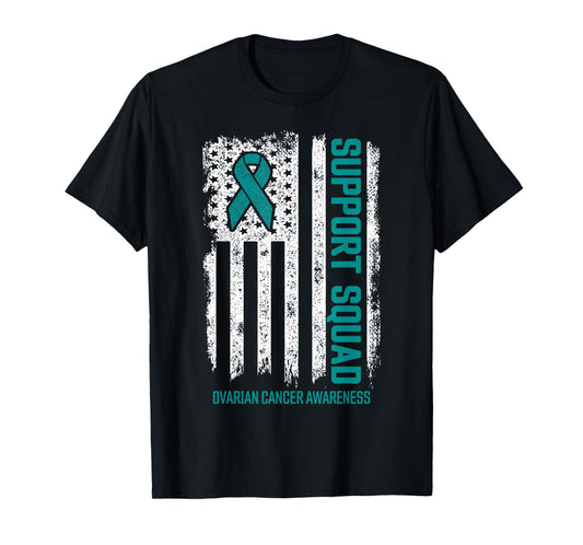 Ovarian Cancer Shirts Support Squad Ovarian Cancer Awareness T-Shirt