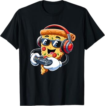 Gamer Pizza Video Gaming Boy Enthusiast Gamer Teen T-Shirt