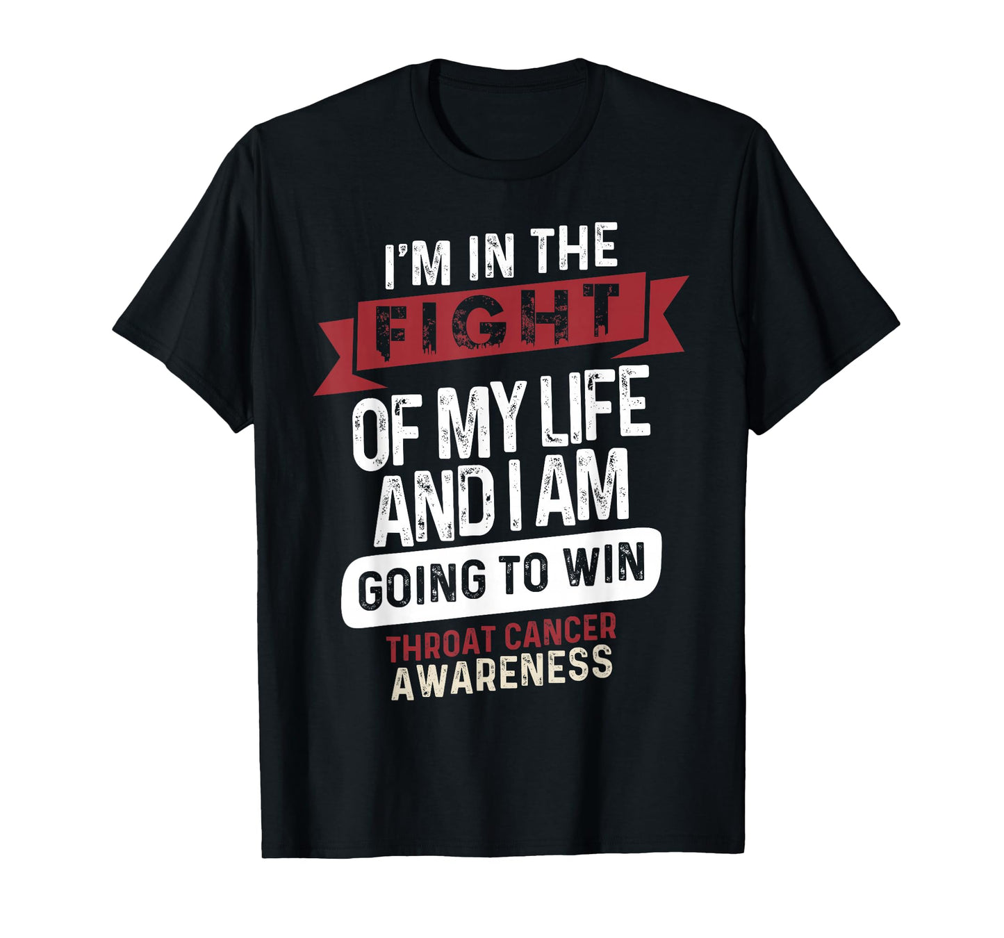 Fight to Win- Throat Cancer Awareness Supporter Ribbon T-Shirt