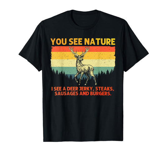 Deer Hunting Art for Men Women Wildlife Hunter Deer Hunting T-Shirt