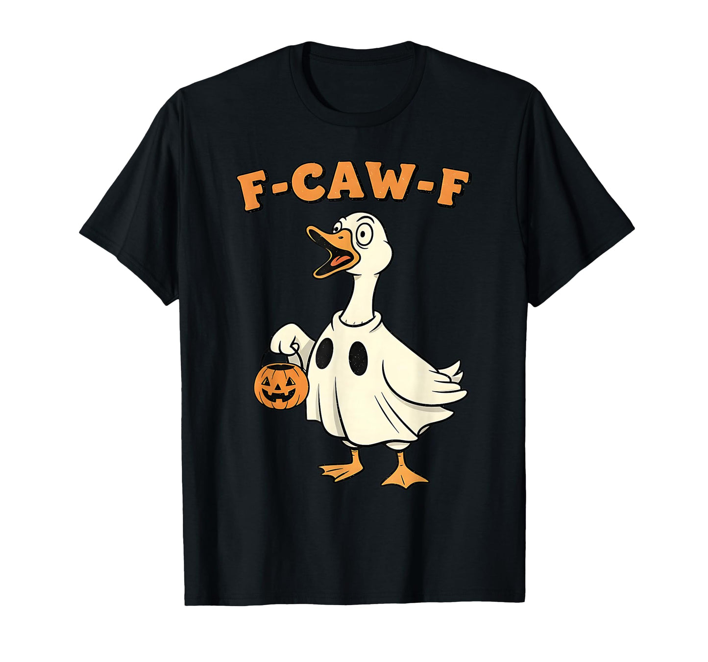 Funny Goose Halloween F-CAW-F Spooky Ghost Goose T-Shirt