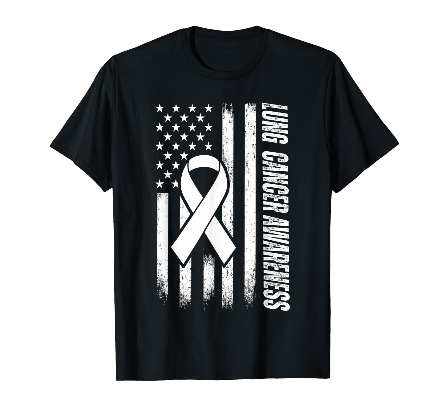 in November We Wear White Lung Cancer Awareness Ribbon T-Shirt