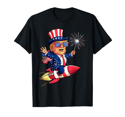 Donald TRUMP 2024 Happy 4th Of July Trump American Flag Women Men T-Shirt