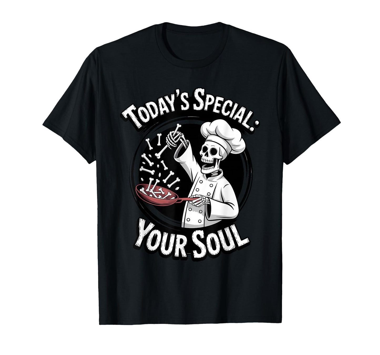 Skeleton Chef Halloween Spooky Funny Cooking T-Shirt