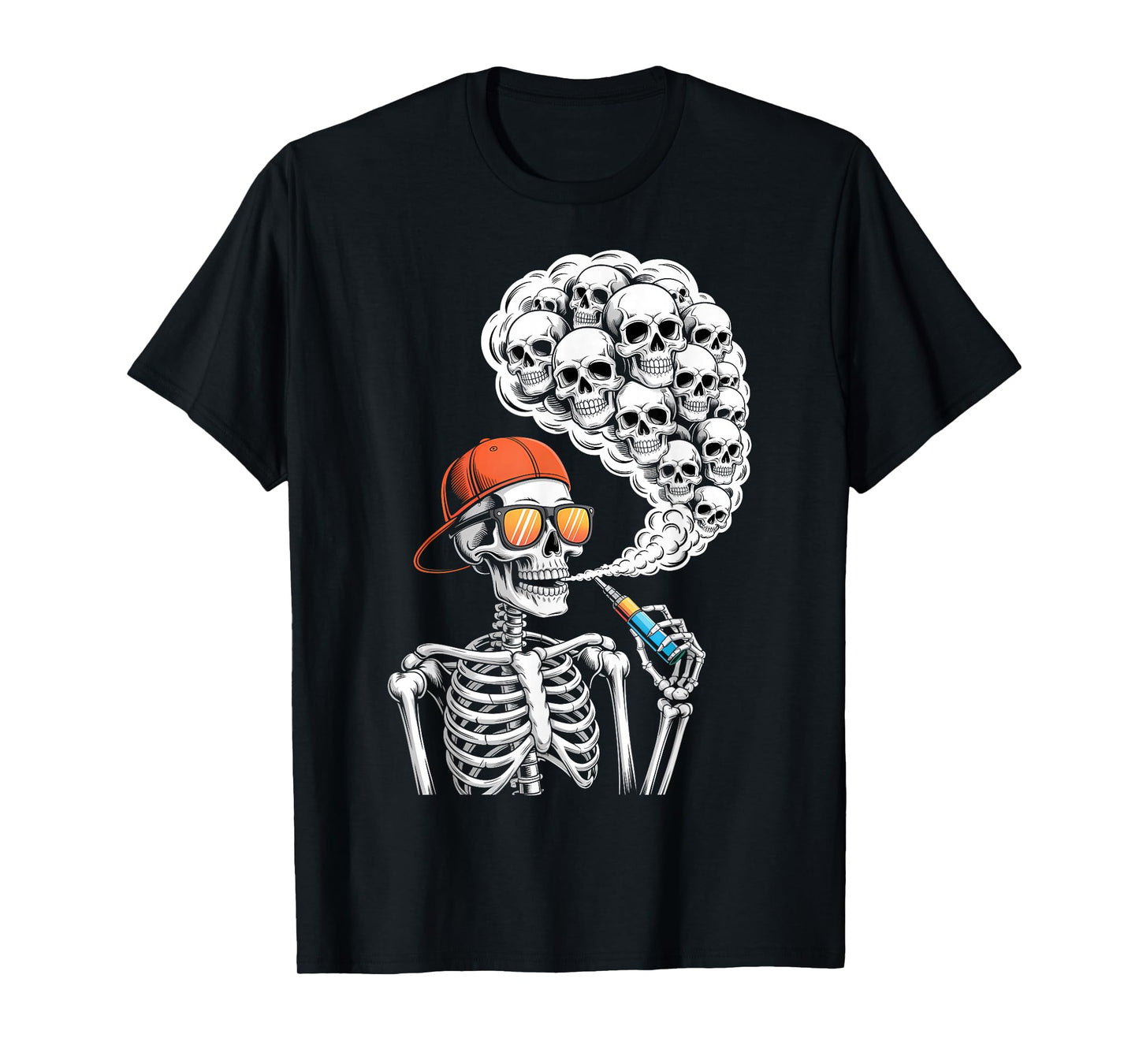 Halloween Skeleton Vaping Costume T-Shirt