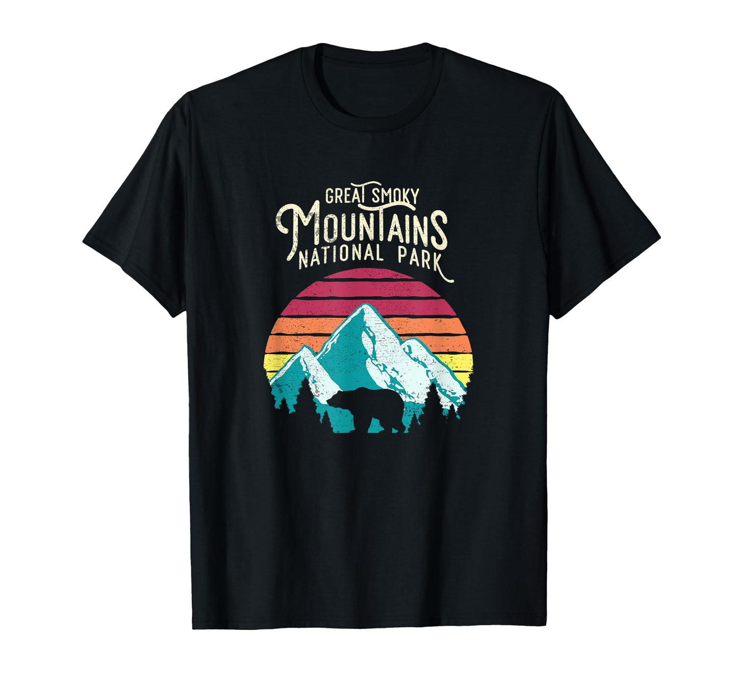 Vintage Great Smoky Mountains National Park Bear T Shirt T-Shirt