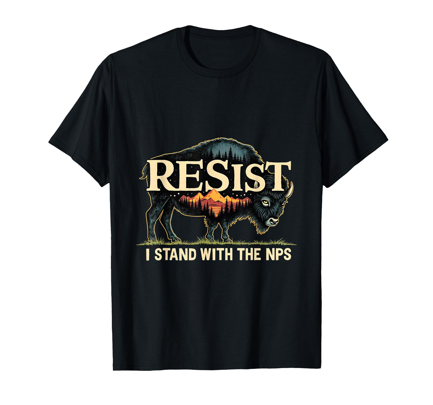 Resist Buffalo US National Park Conservation T-Shirt