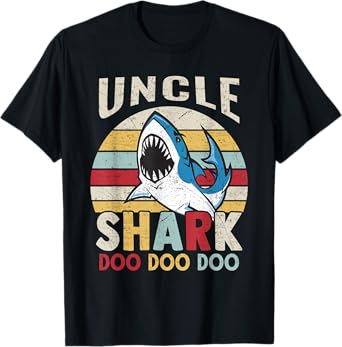 FAMILY 365 Fathers Day Funny Uncle Shark Relative Gift Men T-Shirt