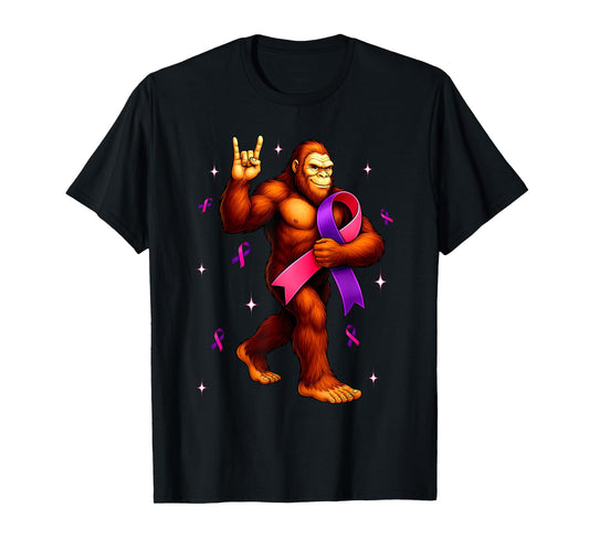Domestic Violence Breast Cancer Awareness Warriors Bigfoot T-Shirt