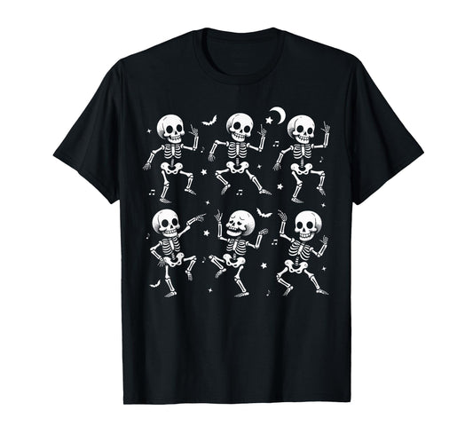 Dancing Skeletons Halloween Funny Skeleton Halloween Kids T-Shirt