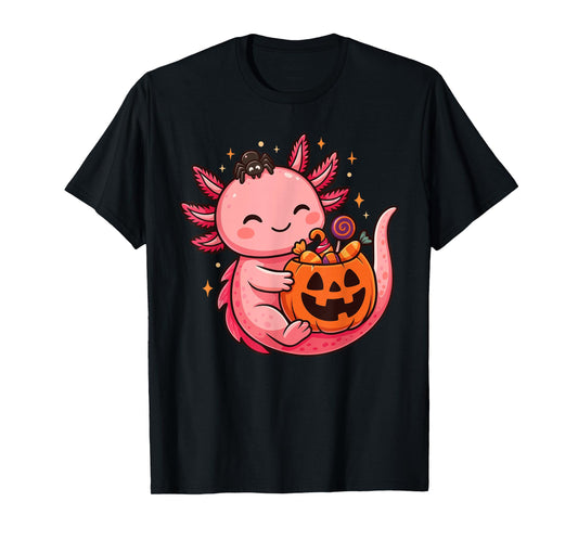 Cute Halloween Axolotl Spooky Animal Halloween Costume T-Shirt