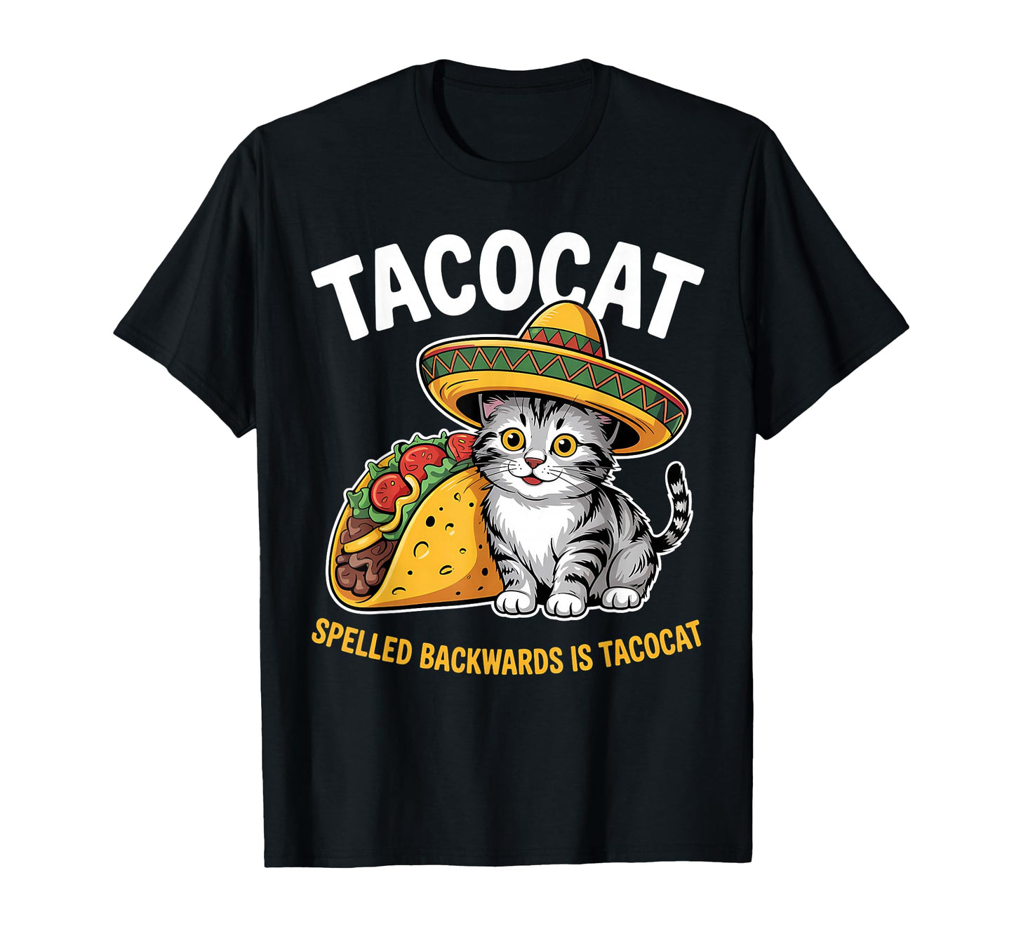 Funny Tacocat Palindrome for Cat Lovers and Taco T-Shirt