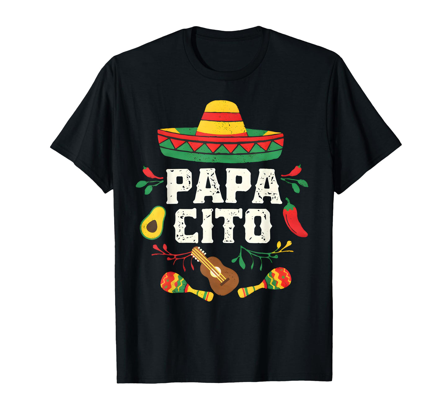 Papacito Family Cinco De Mayo Matchin Couple Mexican Dad Men T-Shirt