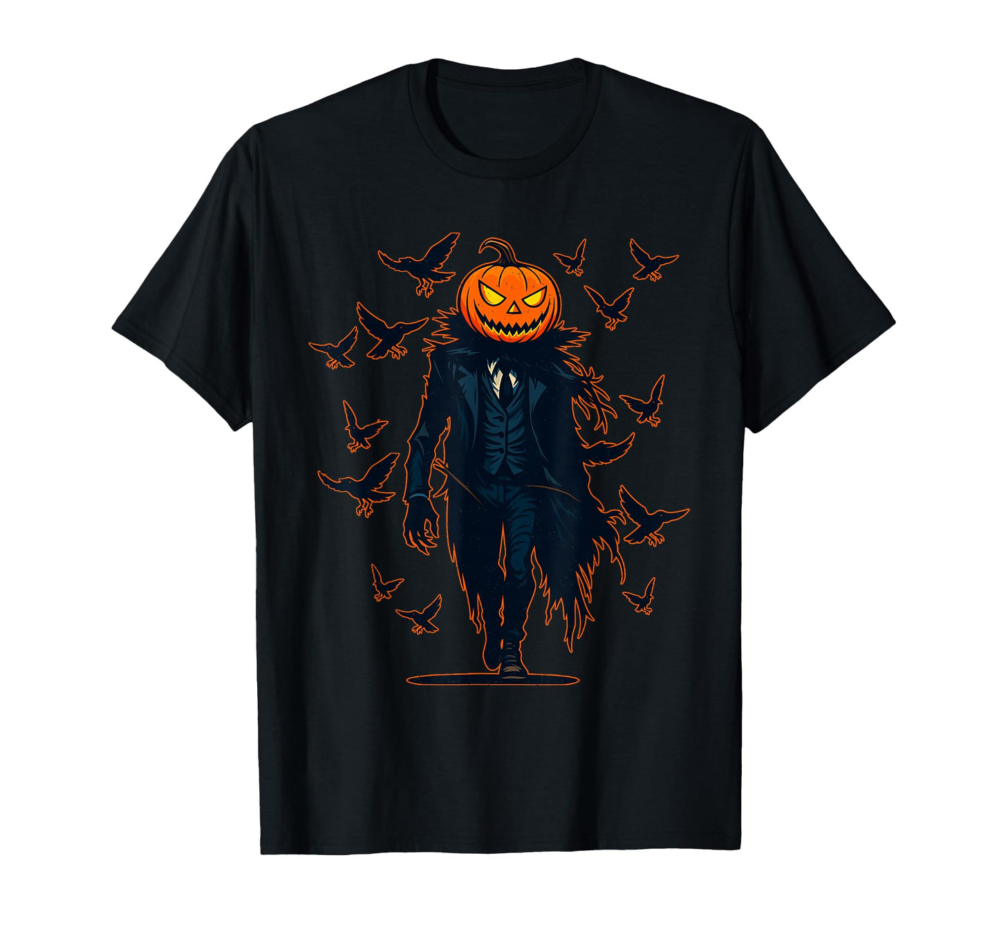 Pumpkin Crows Halloween Jack O Lantern Spooky Season T-Shirt