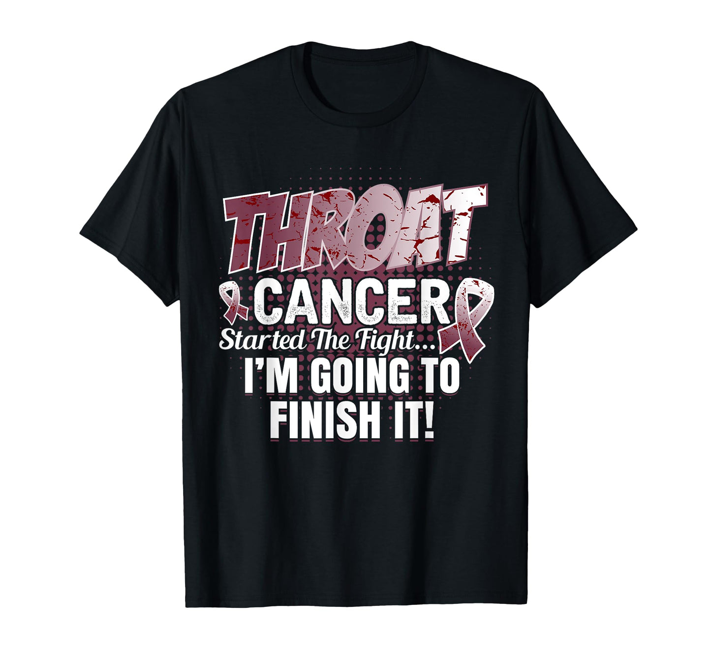 Throat Cancer Awareness T-Shirt I'll finish this fight T-Shirt