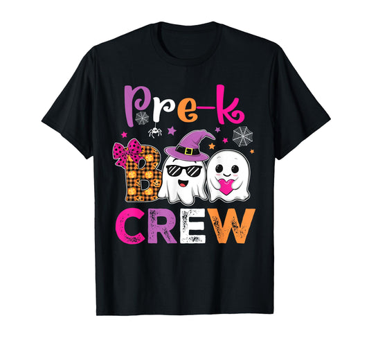Funny Pre-K Boo Crew Teacher Kids Halloween Spooky Costume T-Shirt