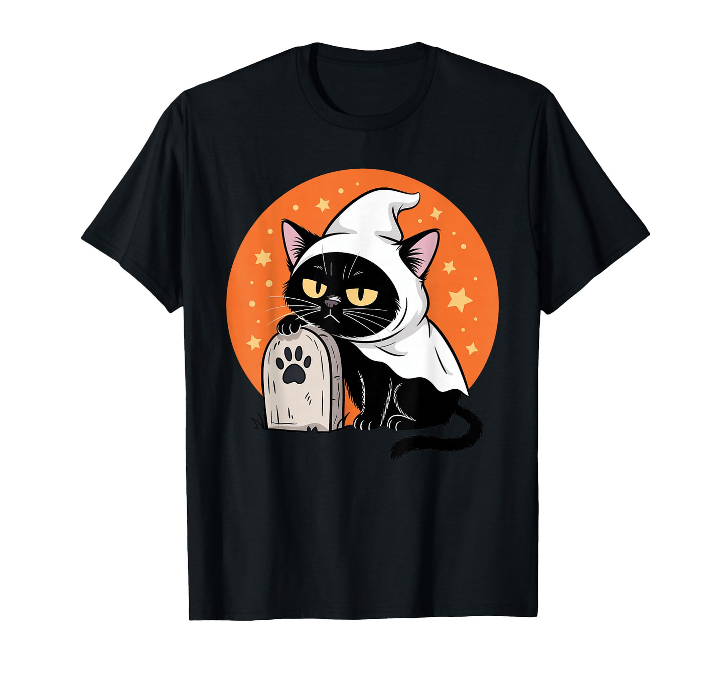 Retro Black Cat in Costume Halloween Trick or Treat Kids T-Shirt