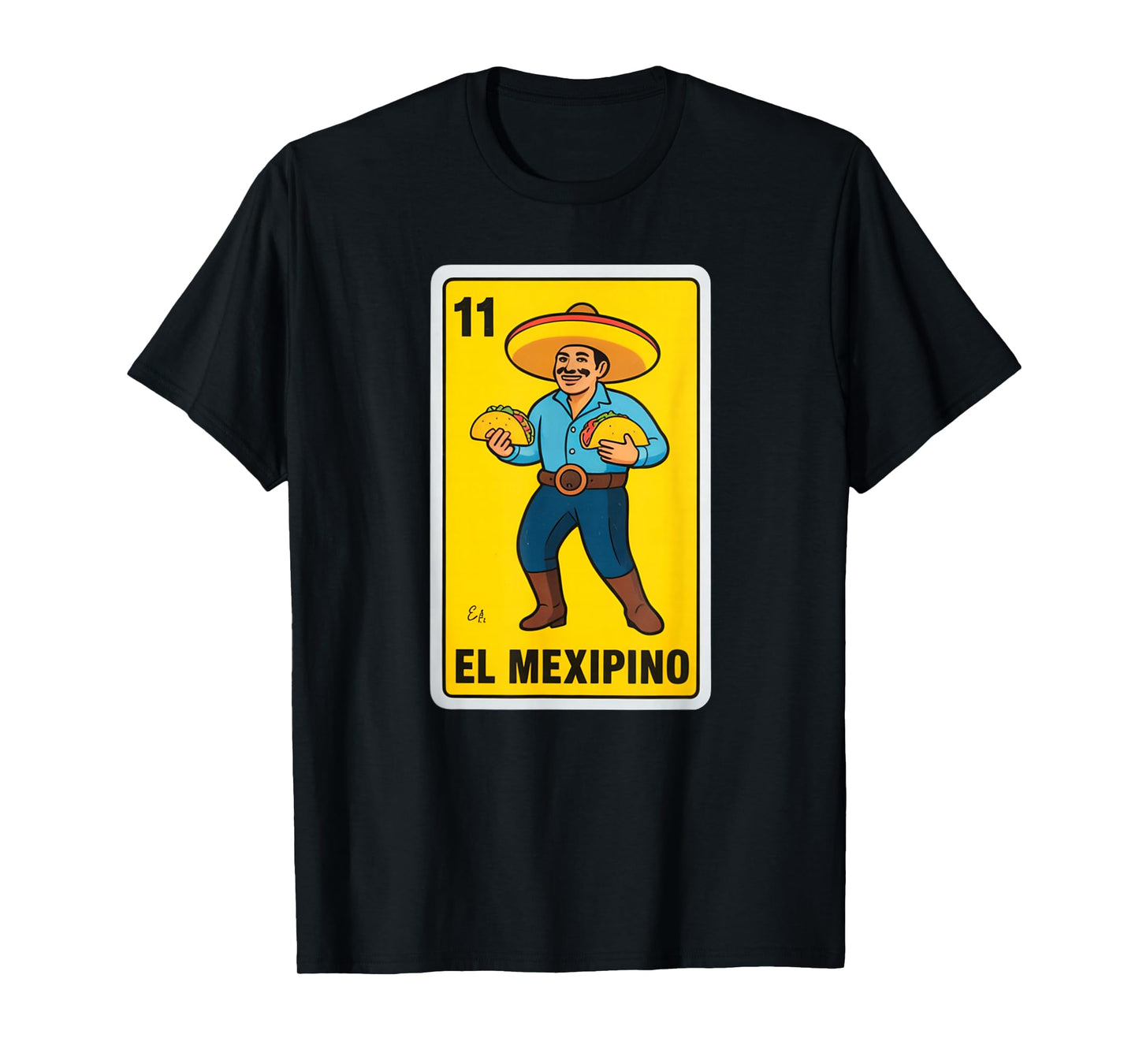 Funny El Mexipino Taco Sombrero Humor Saying Lottery Gag T-Shirt