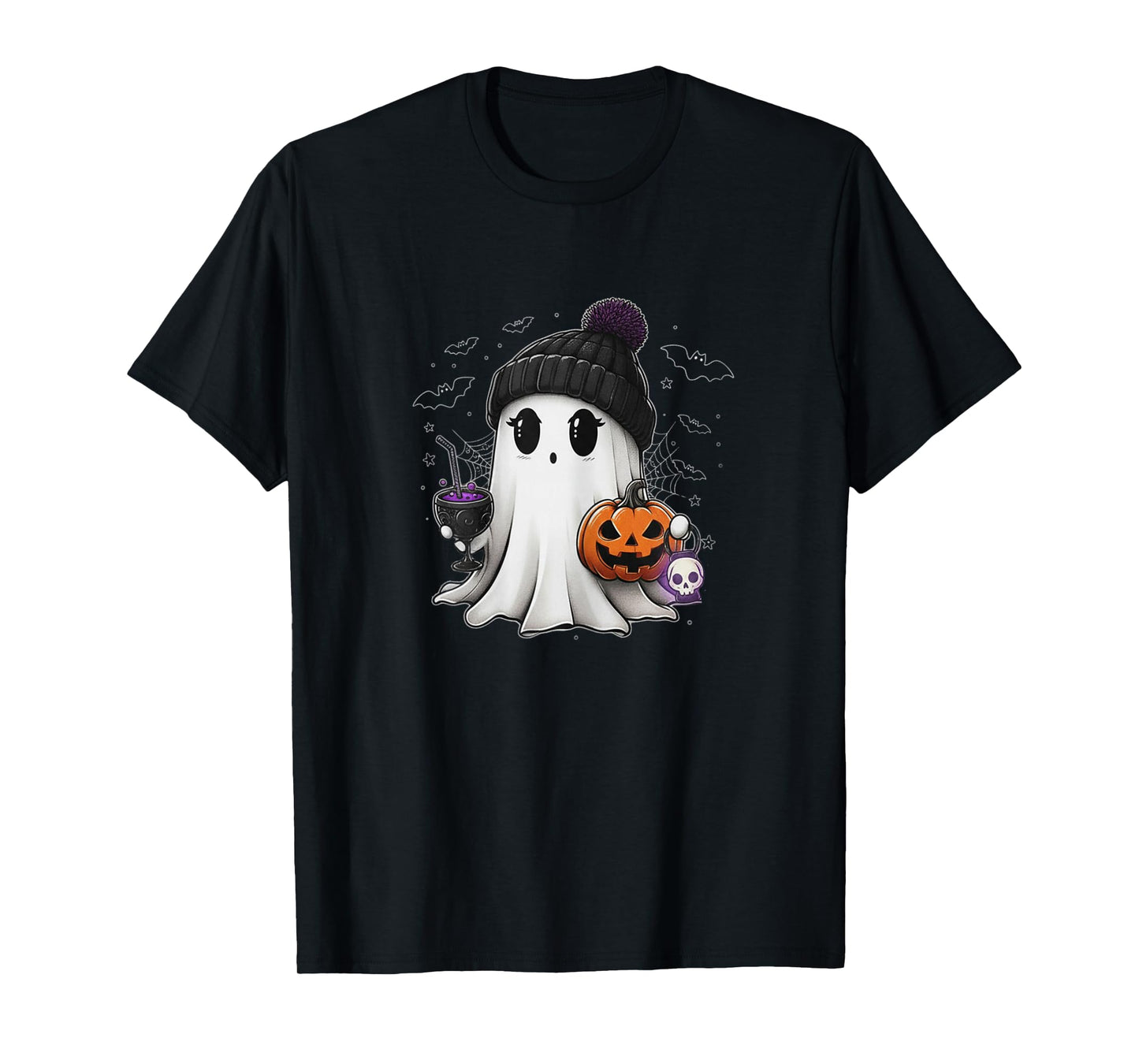 Kawaii Pastel Goth Whimsy Cute Creepy Ghost Women Girls Kids T-Shirt