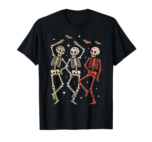 Dancing Skeletons Halloween Dance of Death Macabre Skeleton T-Shirt