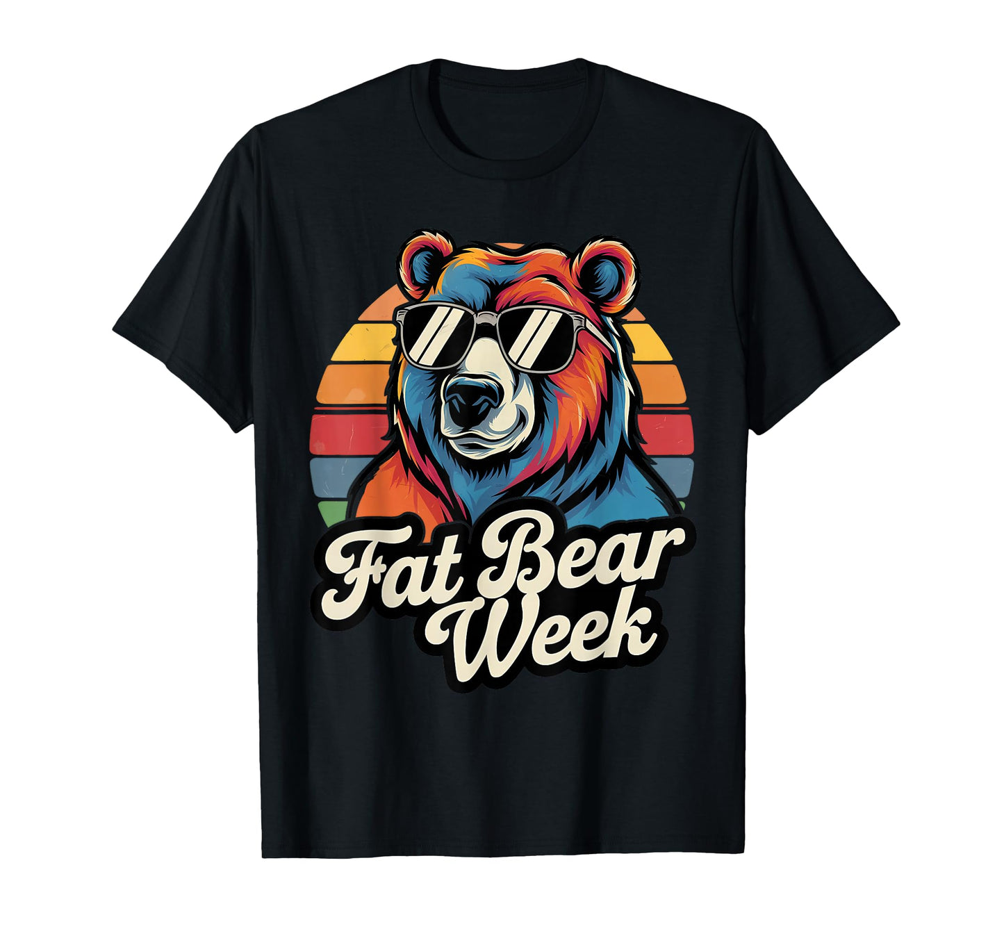 Fat Bear Week Retro Bear Sunglasses Nature Lovers T-Shirt