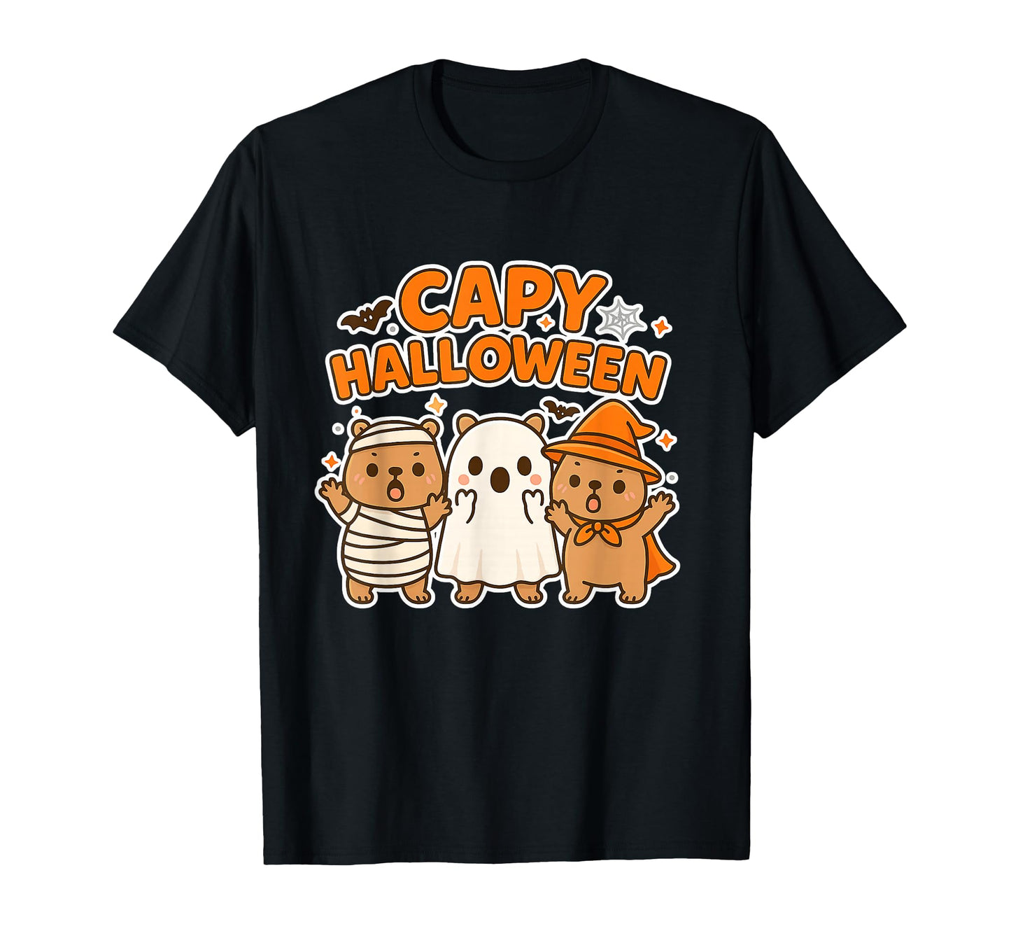 Capy Halloween Boys Girls Cute Capybara Halloween Costume T-Shirt