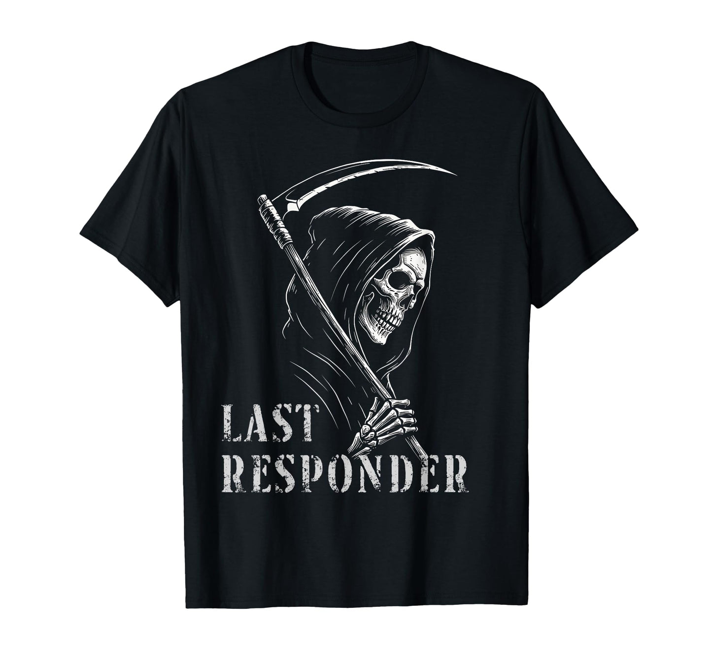 Last Responder Grim Reaper Distressed T-Shirt