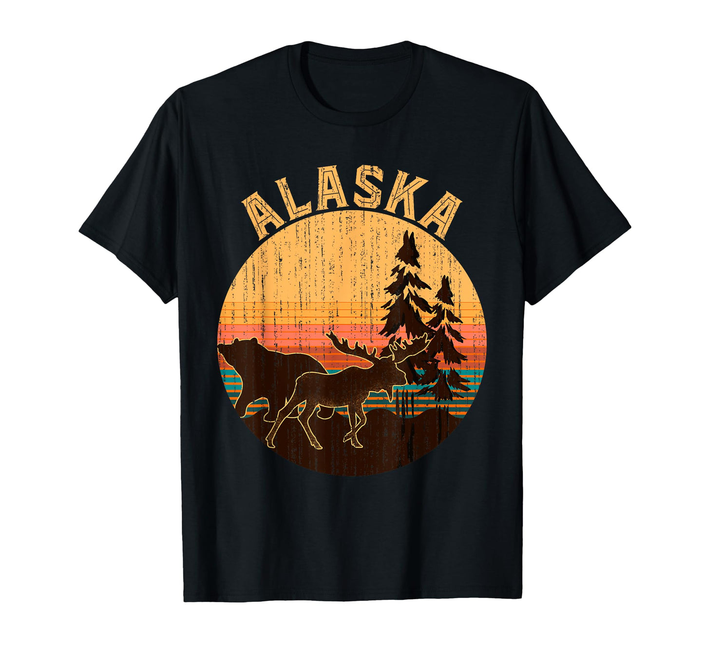 Nature Willdife Bear Moose Alaskan Animal Forest Alaska T-Shirt
