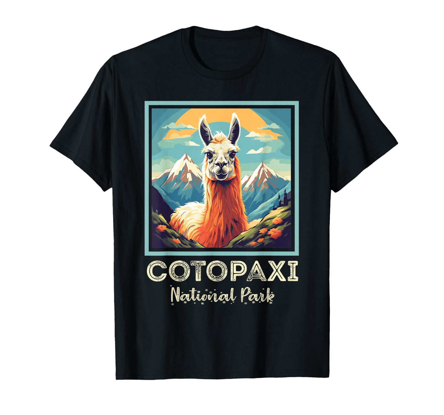 Cotopaxi Llama Flower National Park Souvenir Ecuador Hiking T-Shirt